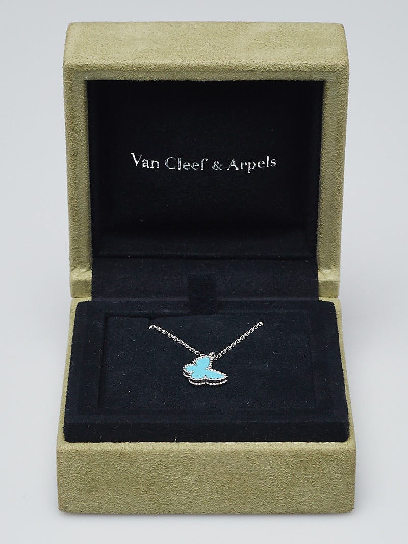 Van Cleef & Arpels 18k White Gold and Turquoise Sweet