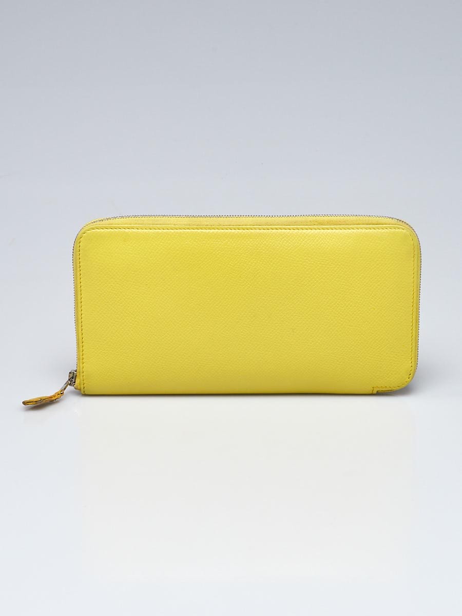 Hermes Lime Epsom Leather Silk'in Long Wallet