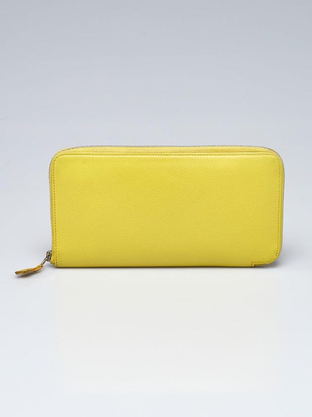 Hermes Lime Epsom Leather Silk'in Long Wallet
