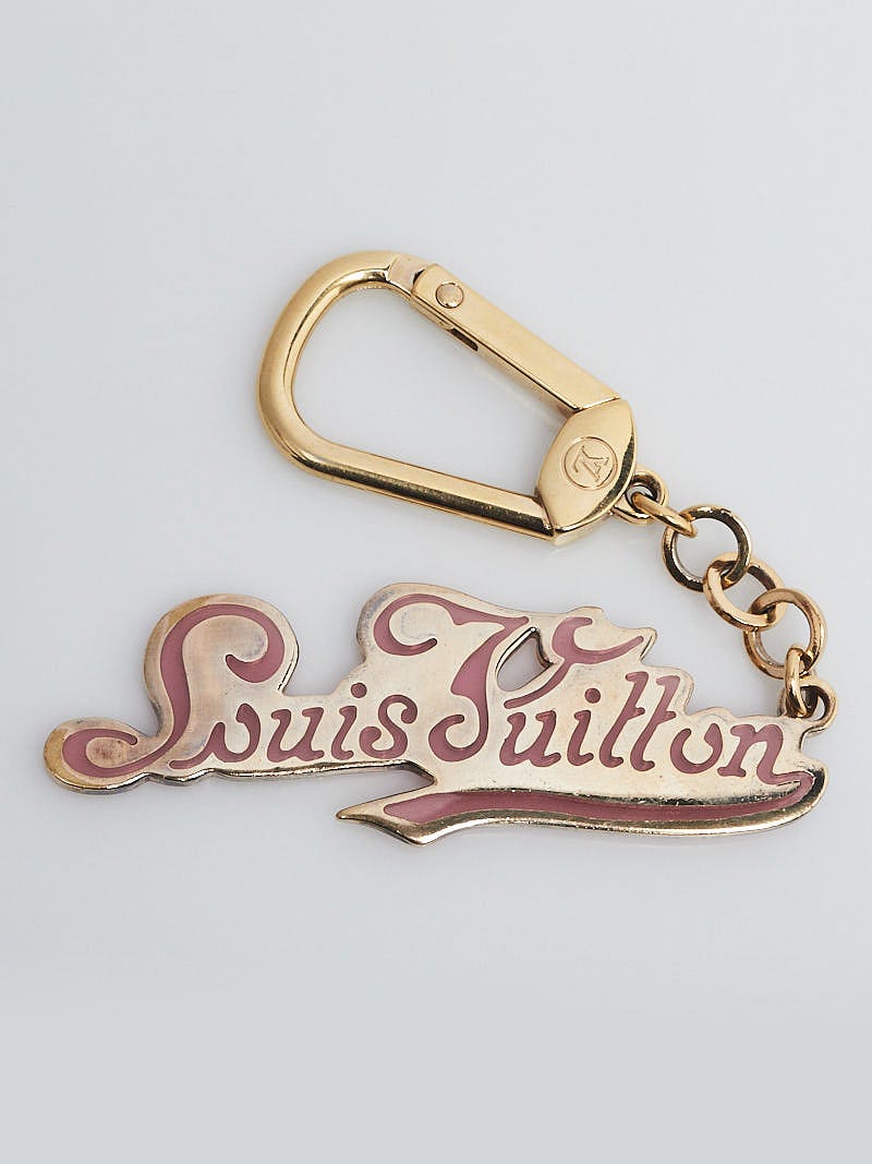 Louis Vuitton Goldtone Metal Signature Key Holder and Bag Charm