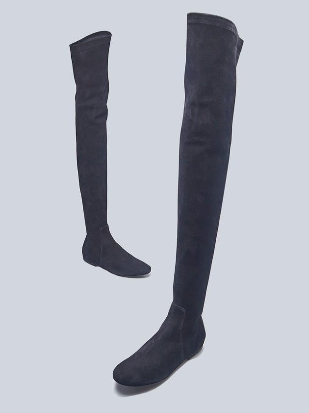 Isabel Marant Black Suede Brenna Over the Knee Boots Size 6.5/36