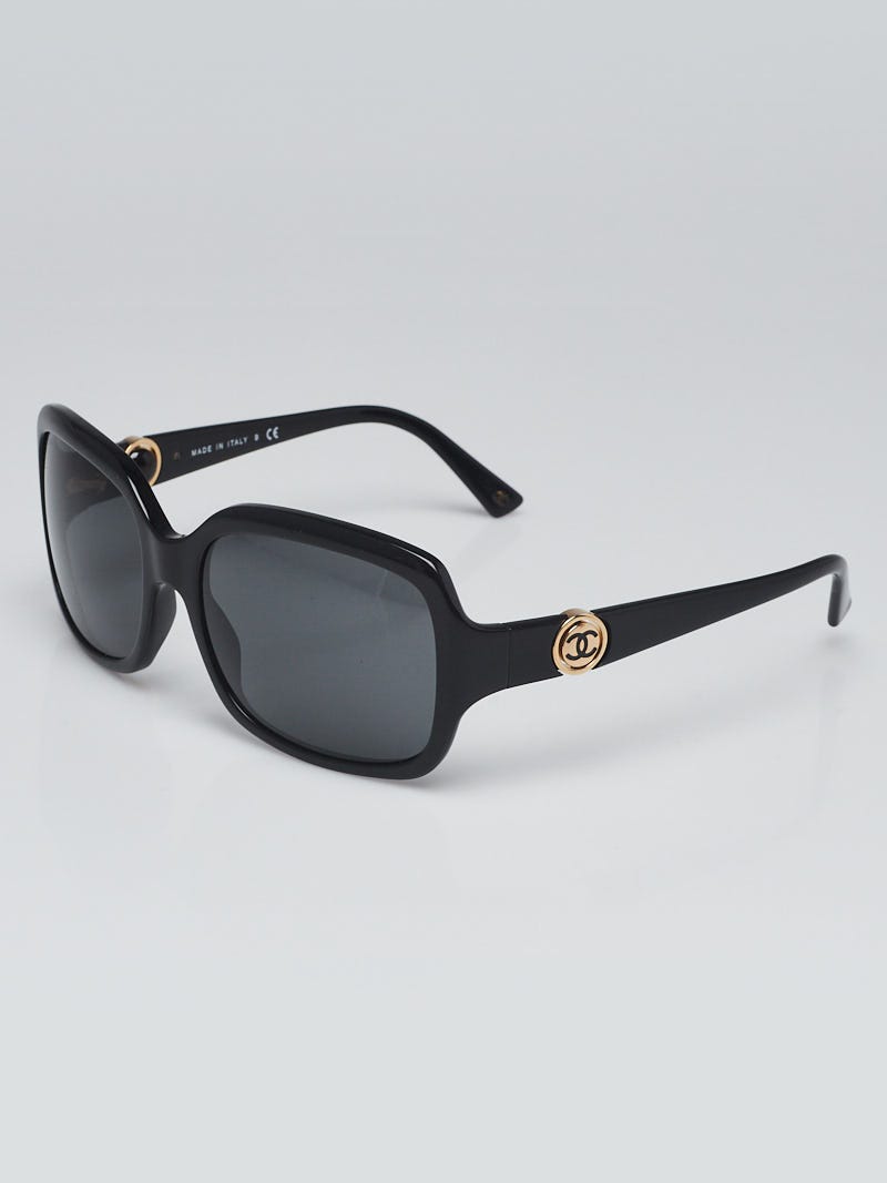 Chanel Black Acetate Frame Square Sunglasses - Yoogi's Closet