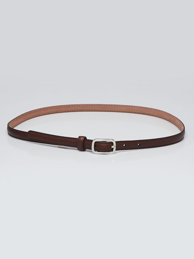 Gucci Brown Leather Skinny Belt 90/36