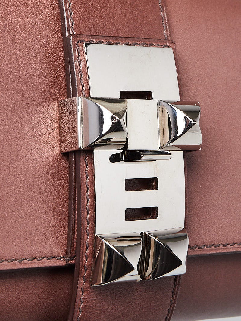 Buy Free Shipping Celine Medium Spike Belt Silver Buckle Leather