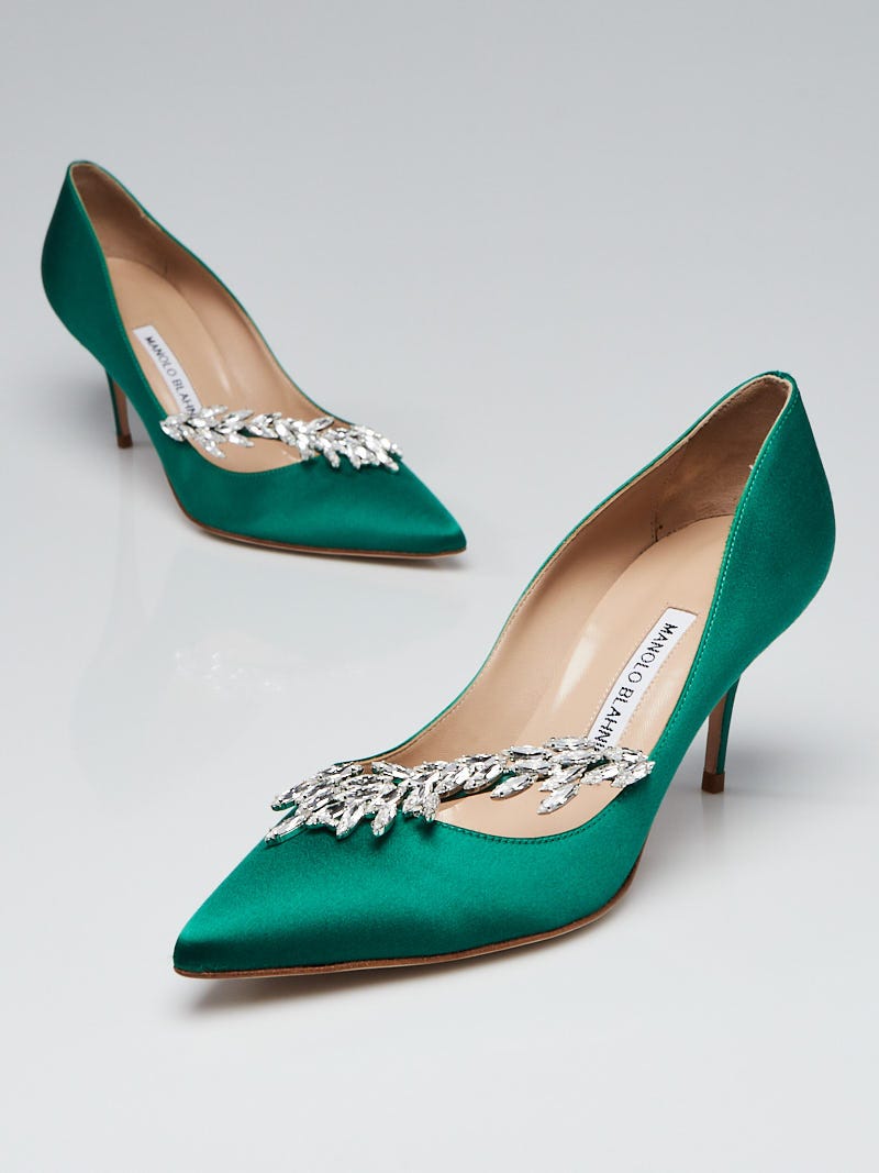 Manolo blahnik nadira green