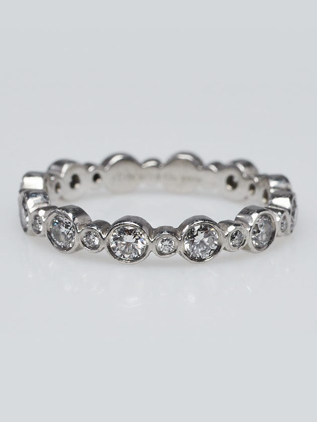 Tiffany & Co. Platinum and Diamond Jazz Ring Size 4.5