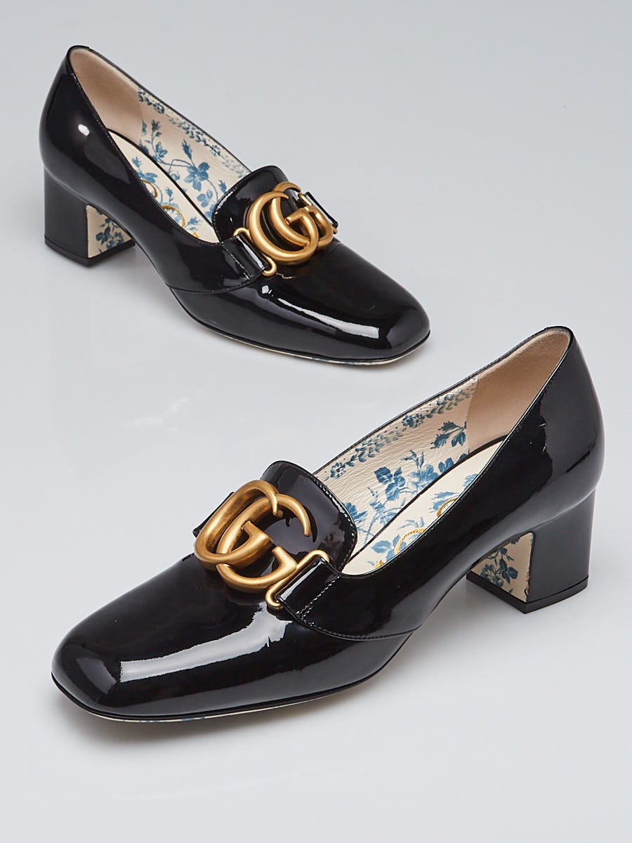 Gucci marmont mid heel hot sale loafers