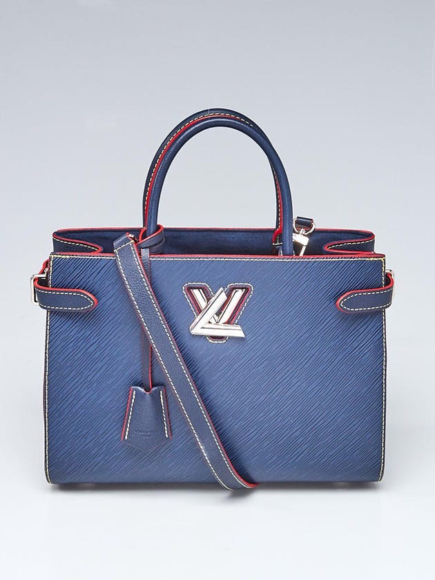 Louis Vuitton Indigo Epi Leather Twist Tote Bag