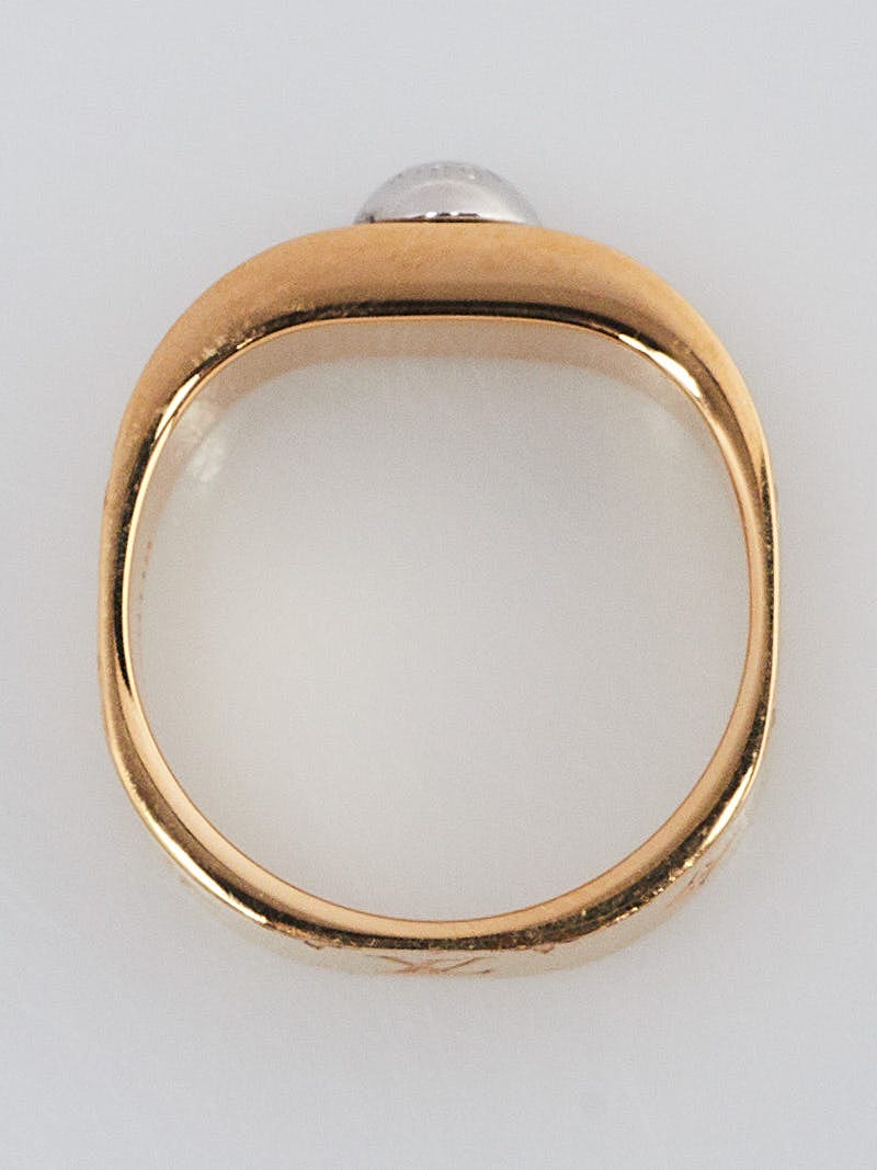 Louis Vuitton Goldtone Metal Nanogram Hoop Earrings - Yoogi's Closet