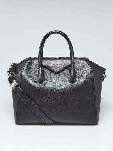Givenchy Black Sugar Goatskin Leather Medium Antigona Bag
