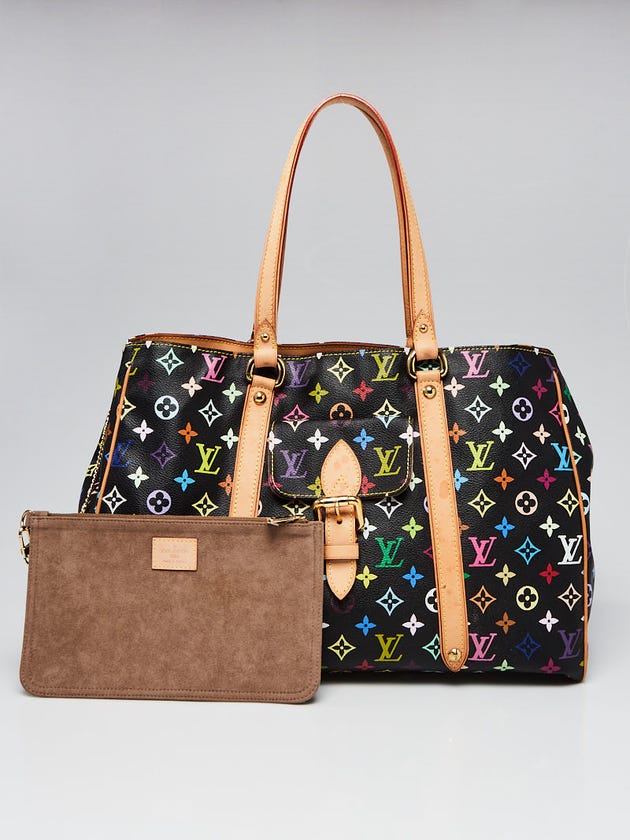 Louis Vuitton Black Monogram Multicolore Aurelia GM Tote Bag