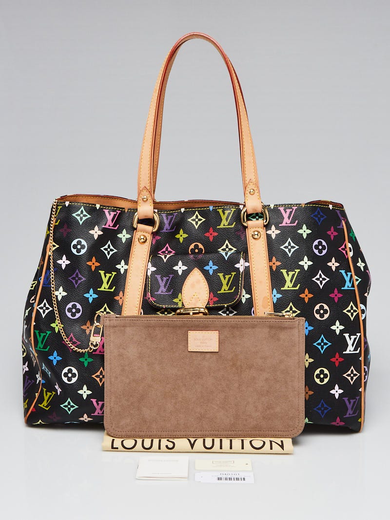 Louis Vuitton Black Monogram Multicolore Aurelia GM Tote Bag
