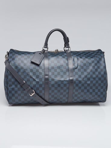 Louis Vuitton Damier Cobalt Keepall Bandouliere 55 Bag