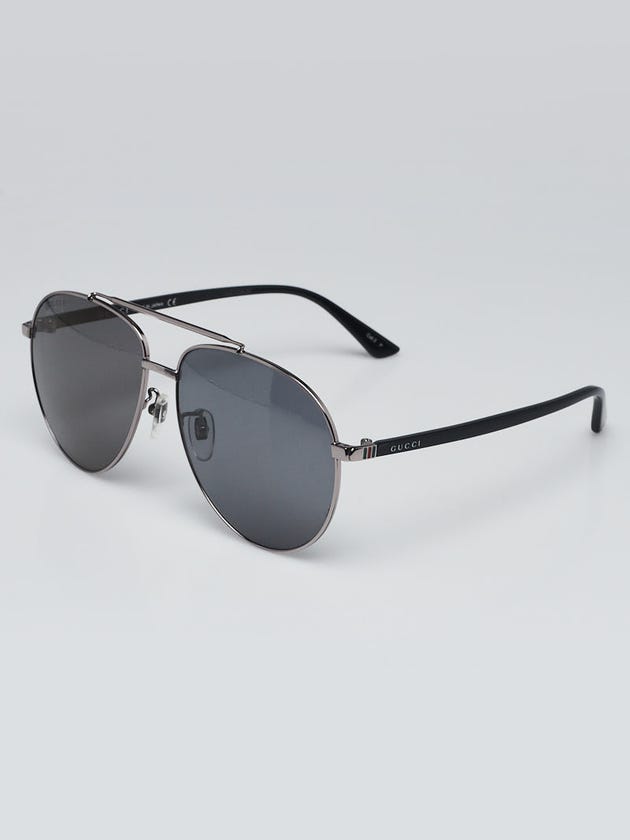 Gucci Silvertone Metal Aviator Sunglasses - GG0043SA