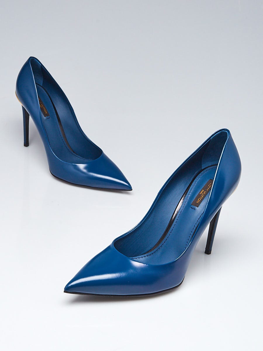 Louis Vuitton Blue Leather Eyeline Pumps Size 11.5/42 - Yoogi's Closet