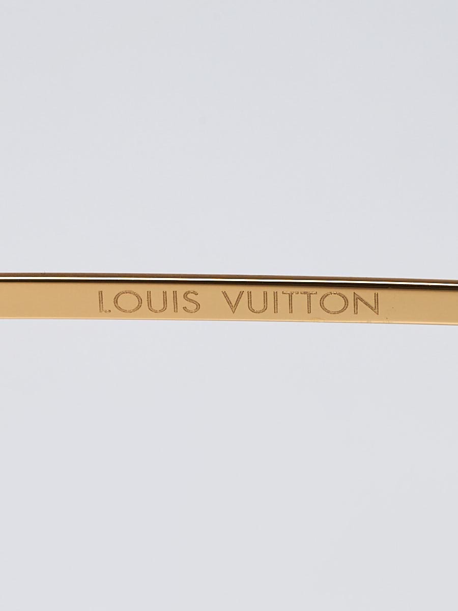 LOUIS VUITTON Metal The Party Aviator Sunglasses Z0997W Gold