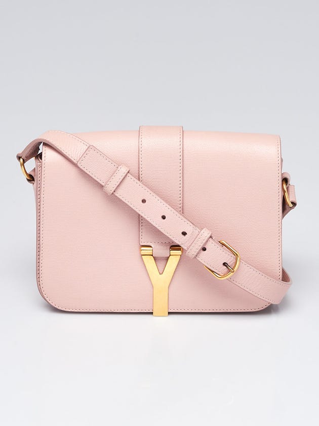 Yves Saint Laurent Pink Grained Calfskin Leather Medium ChYc Flap Bag