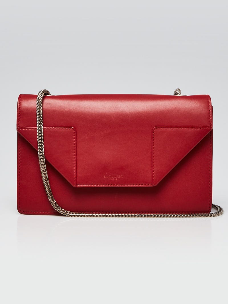 Yves Saint Laurent Red Smooth Leather Small Betty Flap Bag