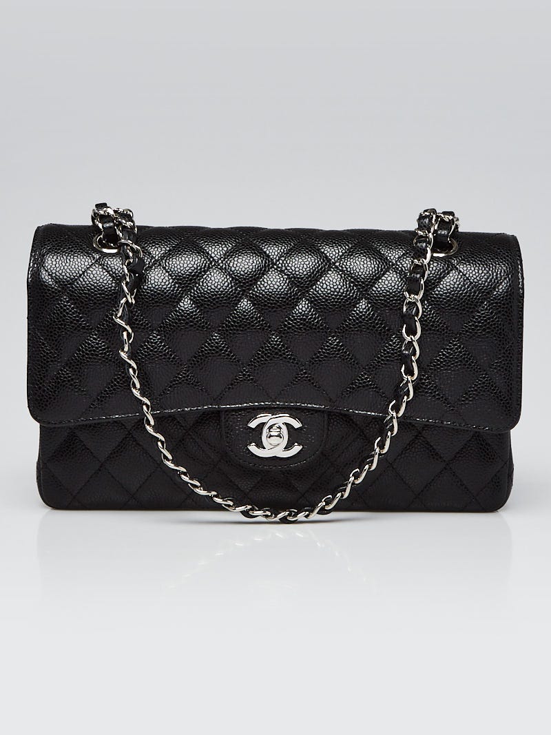 Chanel Black Quilted Caviar Leather Classic Medium Double Flap Bag -  Yoogi's Closet