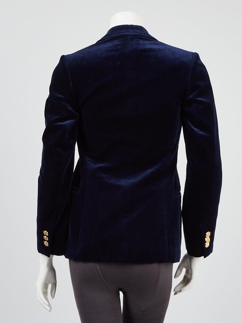 Velvet jacket Louis Vuitton Blue size XS International in Velvet