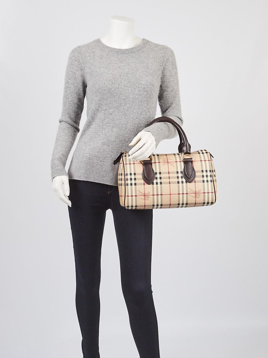 BURBERRY HAYMARKET CHECK SMALL CHESTER BOWLING BAG