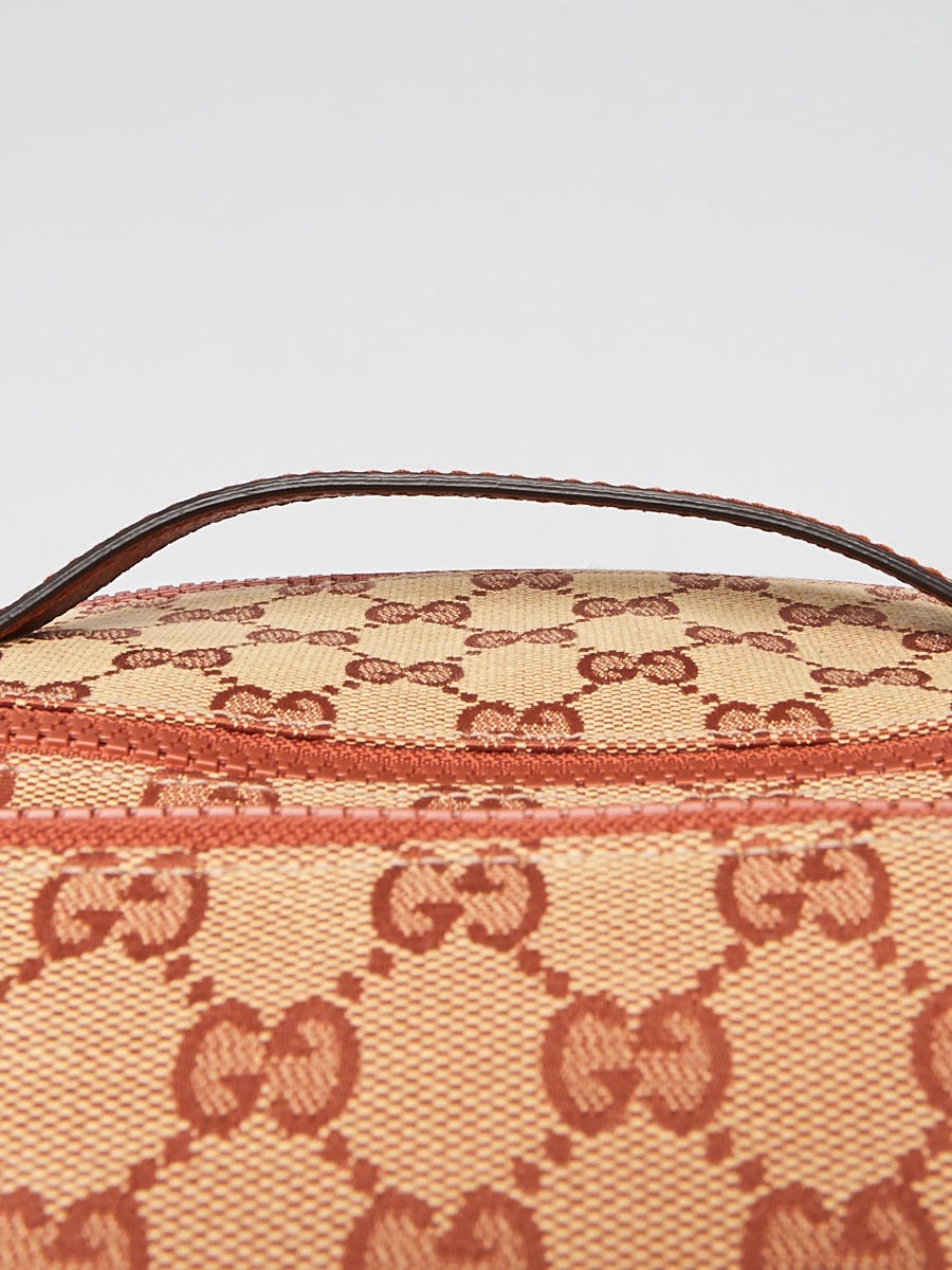 Gucci Brick Red/Beige GG Canvas x LA Angels MLB Backpack Bag