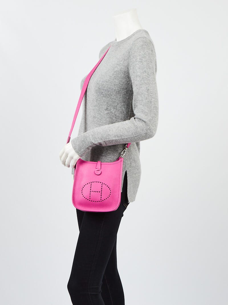 Hermes 16cm Magnolia Clemence Leather Evelyne TPM Bag | Yoogi's Closet