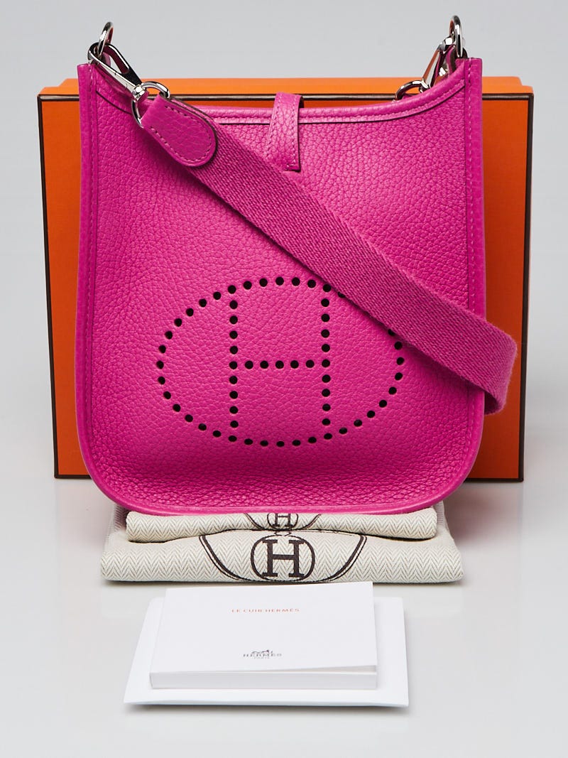 Hermes 16cm Magnolia Clemence Leather Evelyne TPM Bag Yoogi s Closet