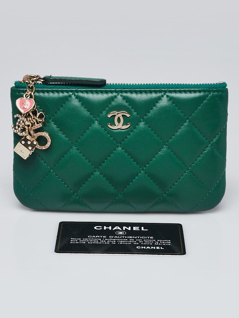 Chanel Light Blue Quilted Lambskin Leather Chanel 19 Zip Coin Purse -  Yoogi's Closet