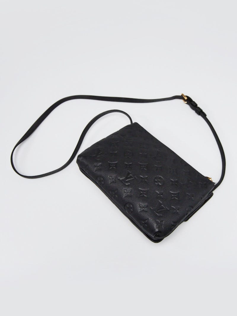 Louis Vuitton Black Monogram Empreinte Leather Twice Bag - Yoogi's