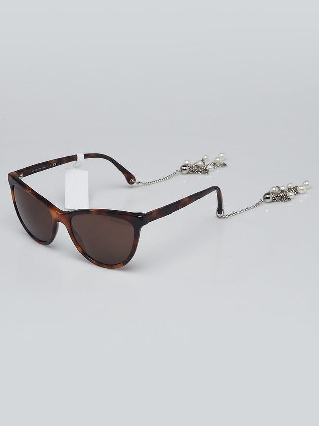 Chanel Tortoise Shell Acetate Cat Eye Frame and Fantasy Peals Sunglasses-5341