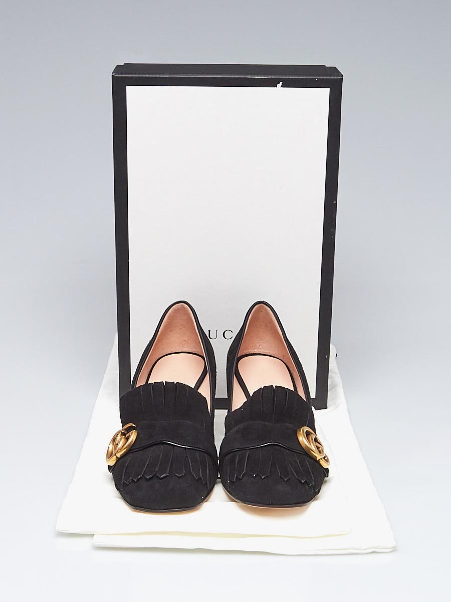 Gucci marmont suede flats cheap