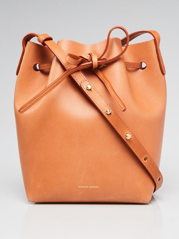 Mansur Gavriel Cammello/Rosa Vegetable Tanned Leather Mini Bucket Bag