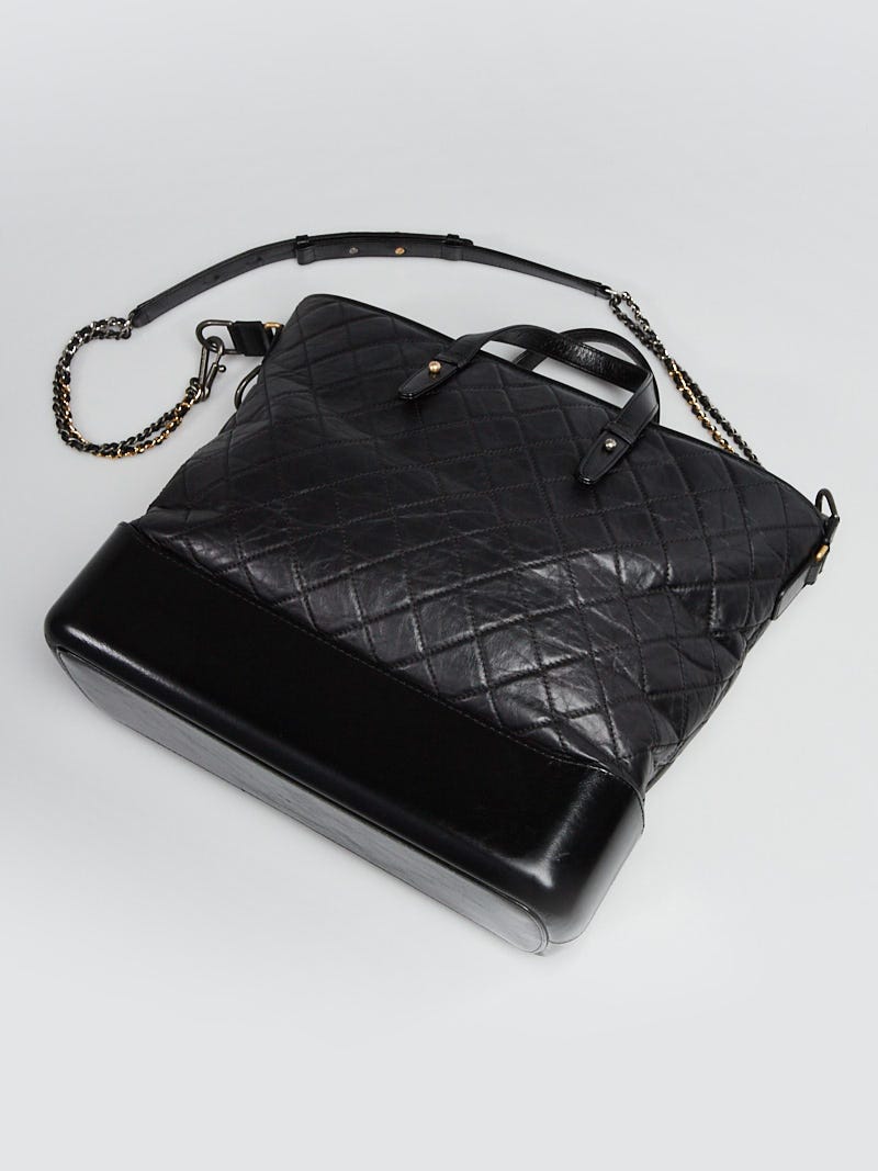 Chanel Black Quilted calfskin Leather Large Gabrielle Shopping