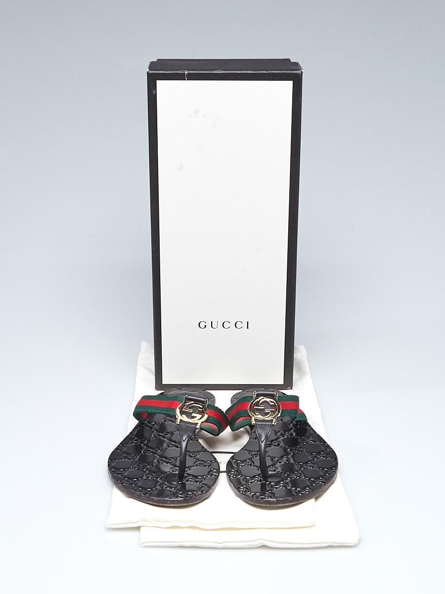 Gucci thong top web sandals