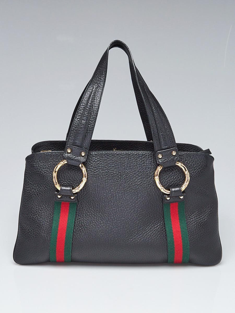 GUCCI ブラック レザー バッグ GUCCI ブラックレザー ショルダーバッグ - メルカリ