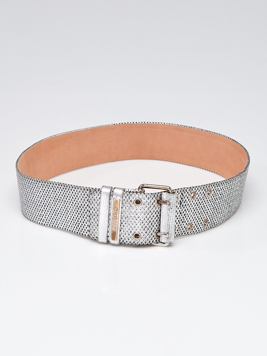Chanel silver belt top