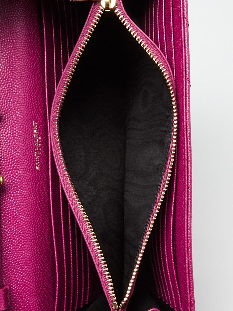 速くおよび自由な Laurent Saint Yves Purple Leather Grained Quilted Chevron リップグロス