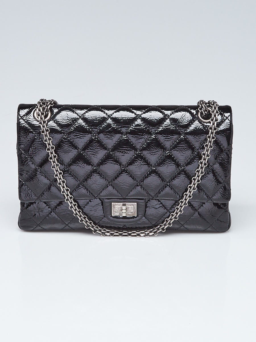 Chanel Black 2.55 Reissue Quilted Classic Patent Leather 226 Flap Bag ...