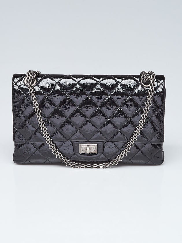 Chanel Black 2.55 Reissue Quilted Classic Patent Leather 226 Flap Bag