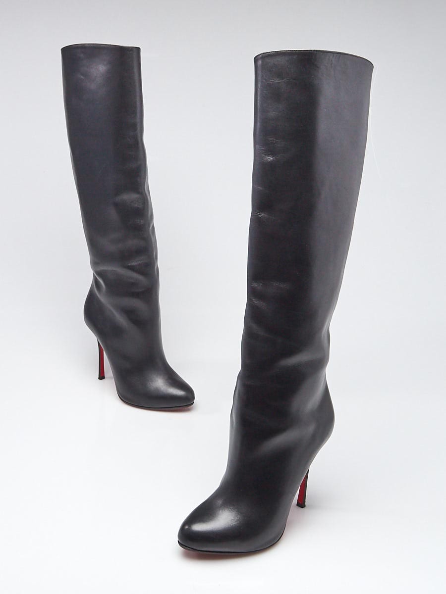 CHRISTIAN LOUBOUTIN Black Leather High Boots (US 7 EU 37) item #40945 – ALL  YOUR BLISS