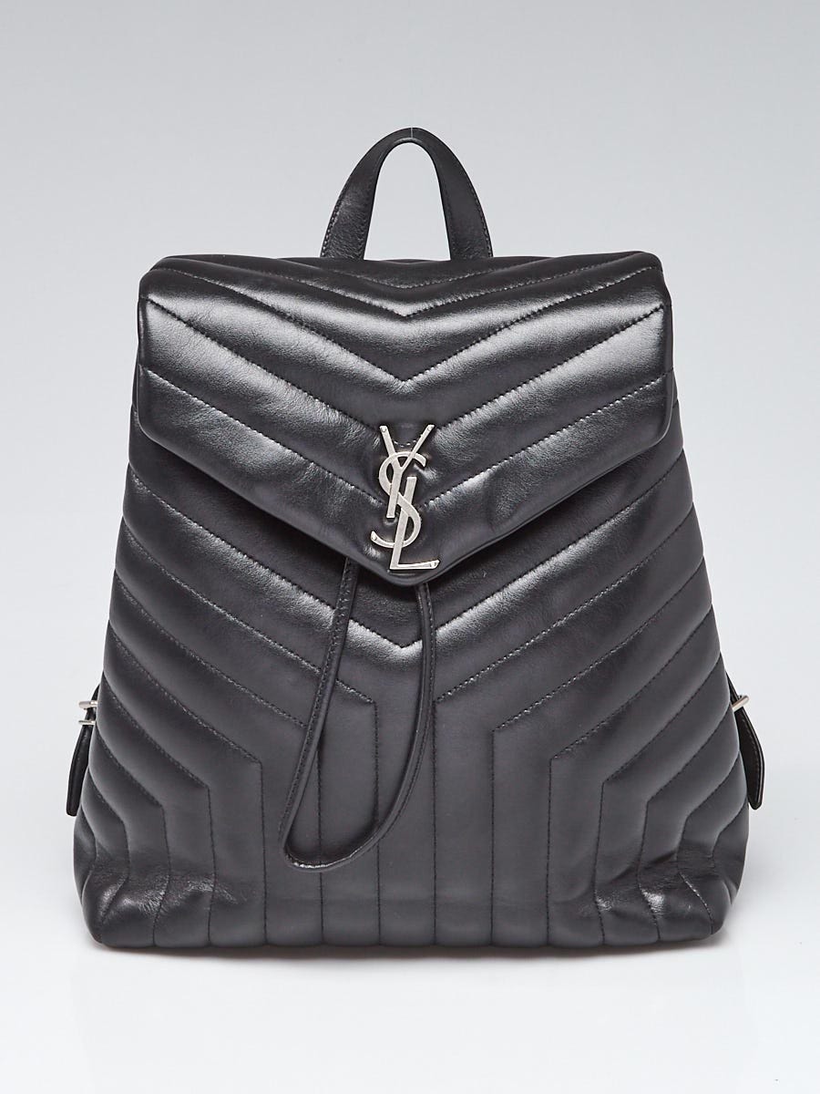 SAINT LAURENT Calfskin Y Quilted Monogram Medium Loulou Chain