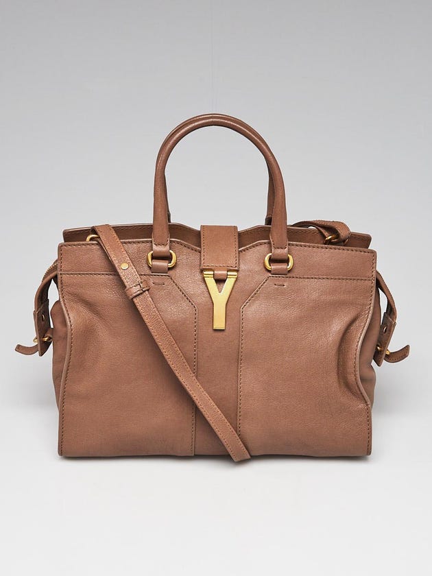 Yves Saint Laurent Brown Leather Small Cabas ChYc Bag
