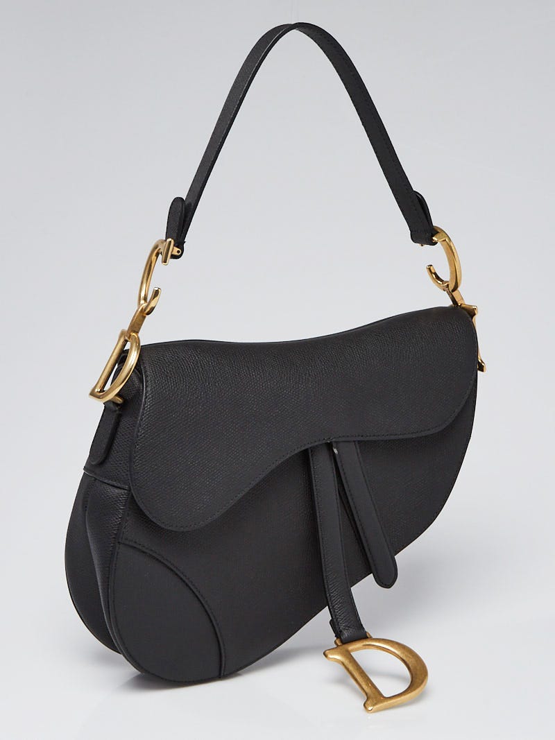 Christian dior matte black saddle bag best sale