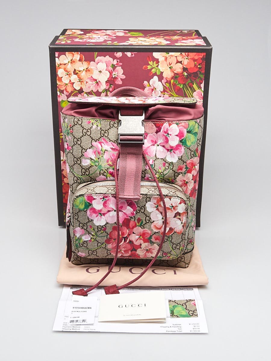 Gucci gg shop blooms backpack