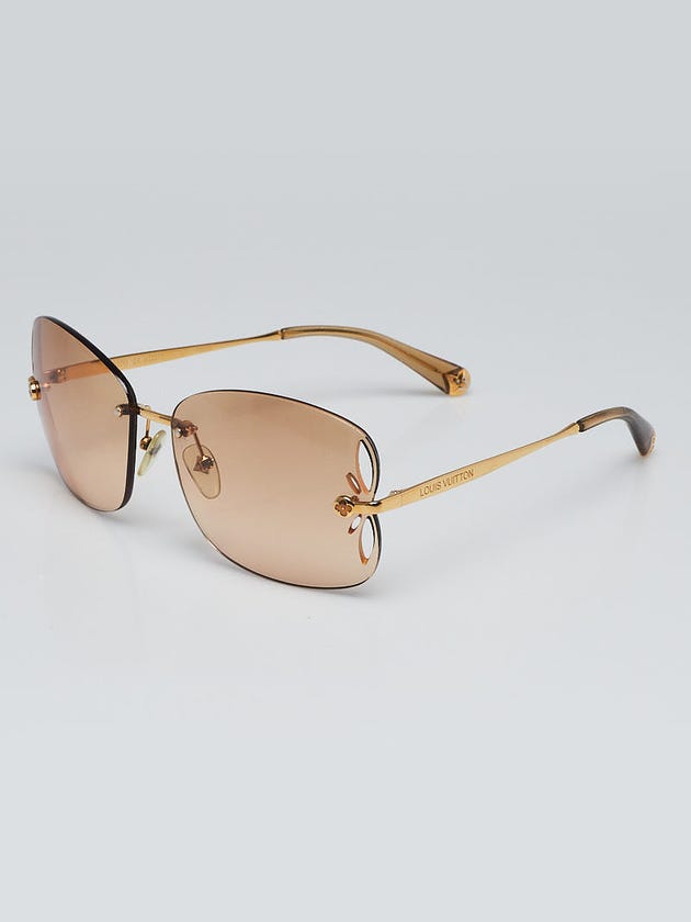 Louis Vuitton Brown/Gold Rimless Lily Sunglasses Z0307U