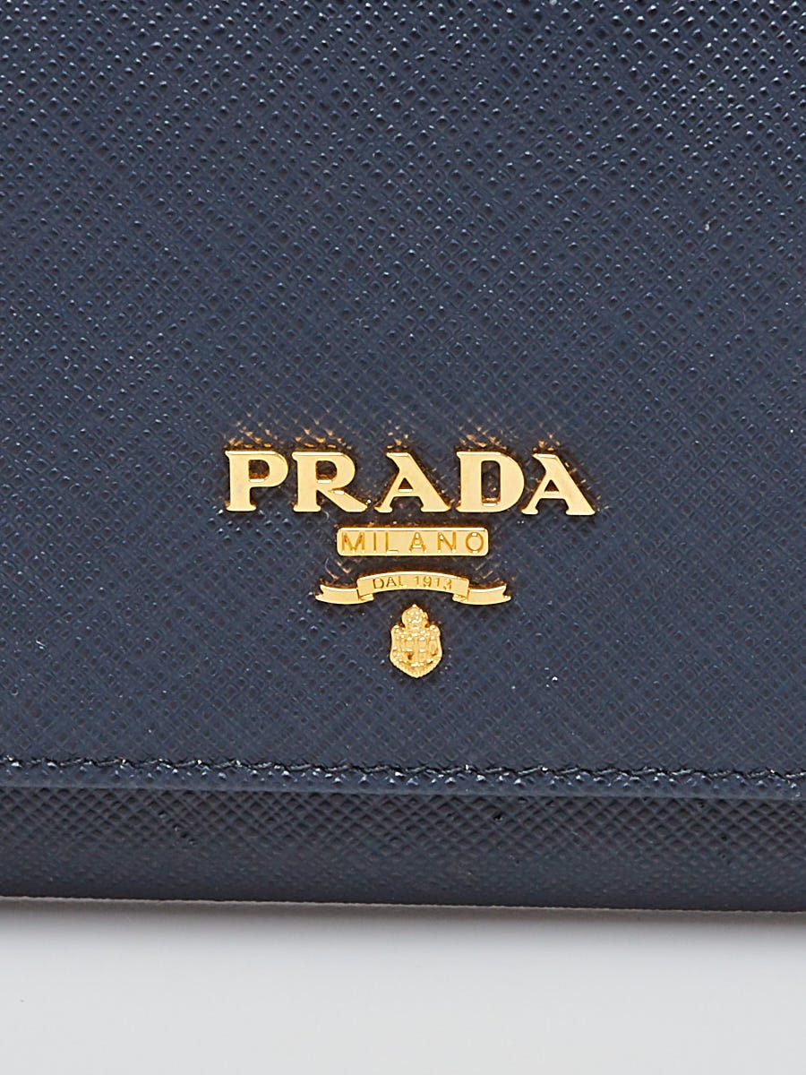 Prada 1MT290 Wallet on Chain Vitello in Black Leather