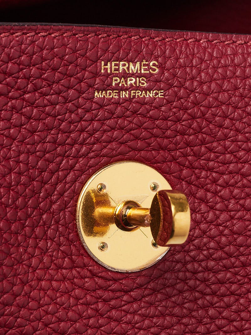 Hermes Lindy 30 Bag K1 Rouge Grenat Clemence SHW