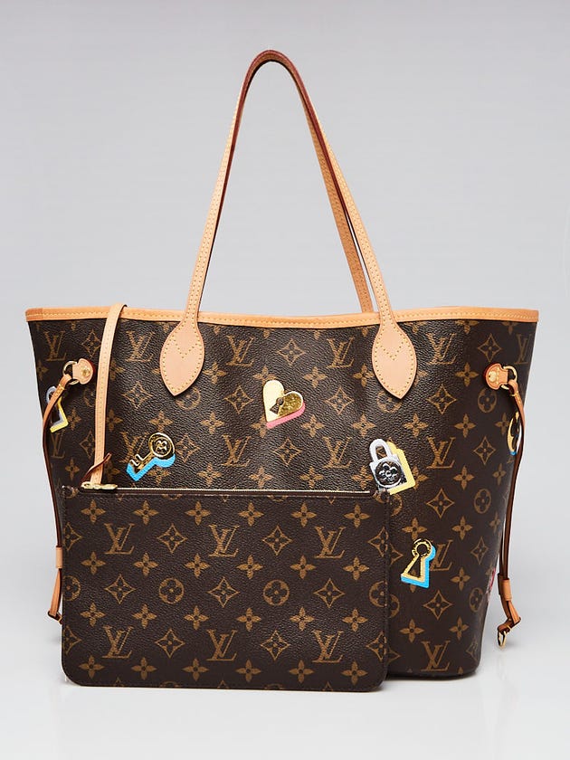 Louis Vuitton Limited Edition Monogram Canvas Love Lock Neverfull MM NM Bag