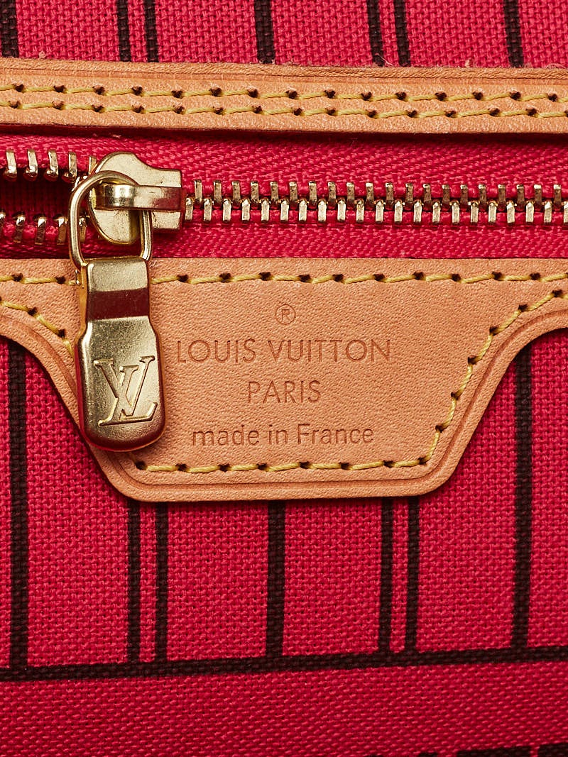 Louis Vuitton Brown, Pattern Print Monogram Love Lock Neverfull mm w/ Pouch